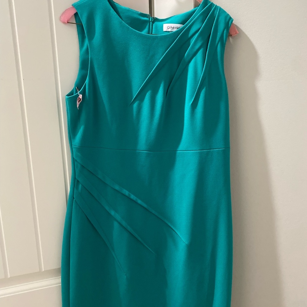 Like new Calvin Klein teal dress